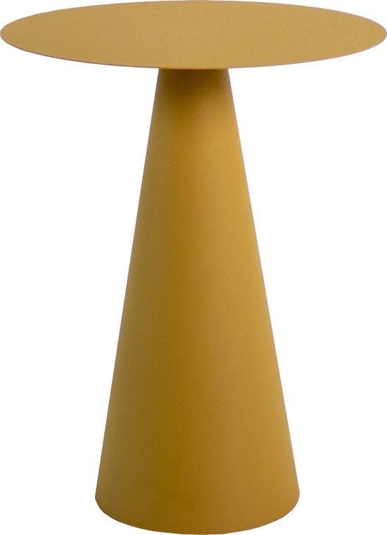 Kick Bijzettafel Vic - Metaal - Rond - Okergeel