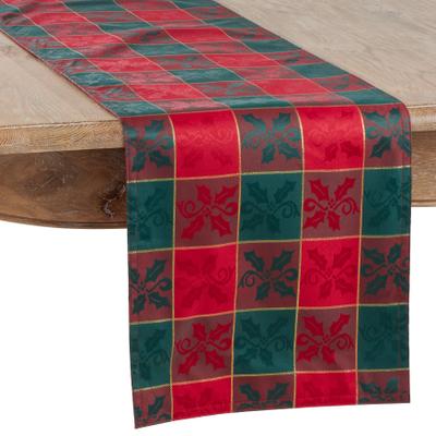 Saro Lifestyle Holiday Runner with Plaid Design