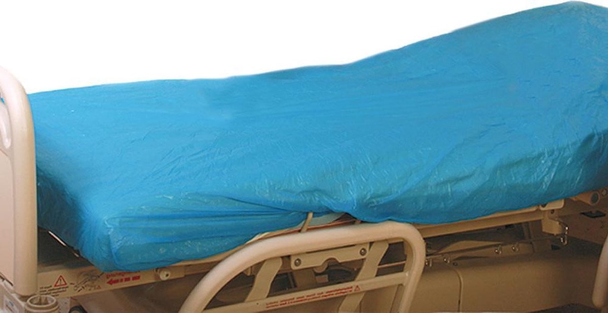 10 stuks Waterdichte matrashoes wegwerp - Blauw - 90 x 210 cm