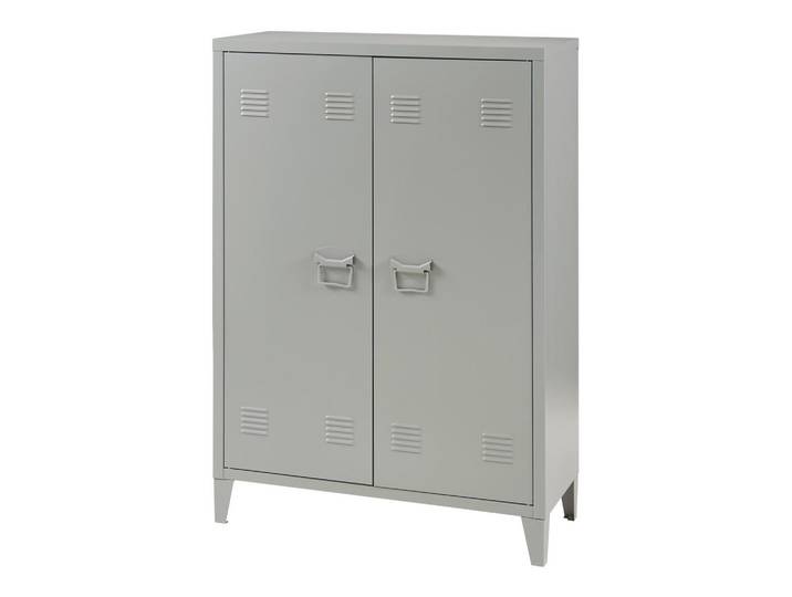 [en.casa] Metallschrank Oripää, Dunkelgrau, Metall, 75x110x33 cm, Büromöbel, Aktenschränke