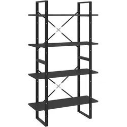 vidaXL Bücherregal 4 Fächer Grau 80x30x140 cm Holzwerkstoff