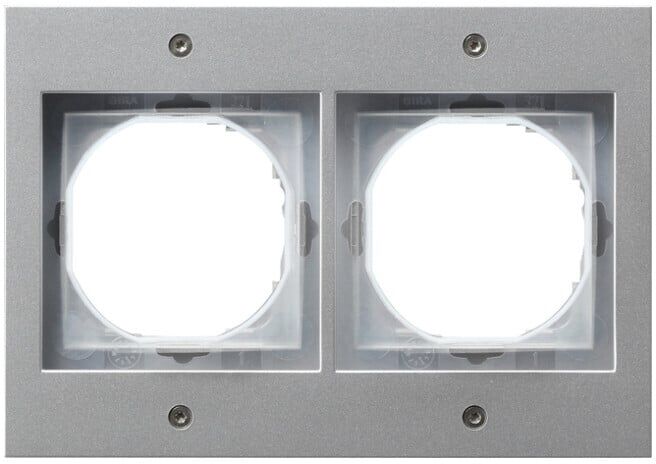 Gira Cadre de recouvrement 2f. alu TX44 021265 (021265)