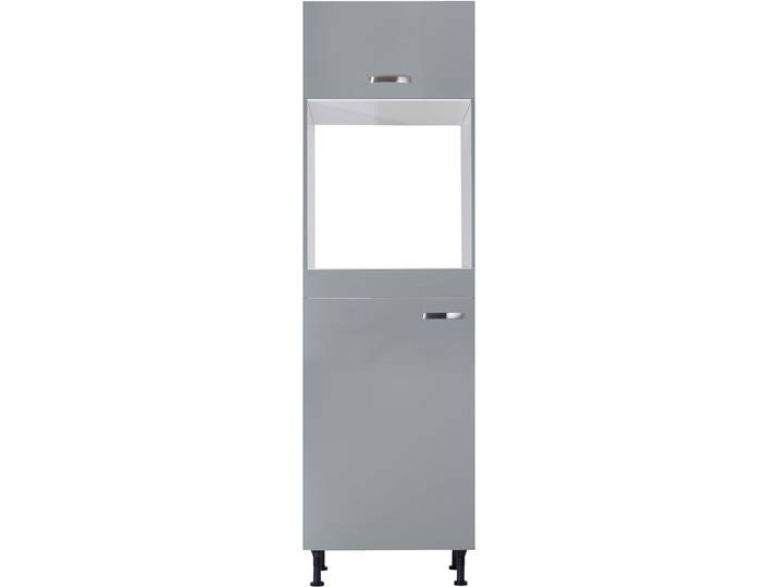 Backofenumbauschrank KOCHSTATION KS-Cara , grau (basaltgrau, basaltgrau), B:60cm H:211,8cm T:58,4cm, Schränke, Backofenumbauschrank, Backofenumbauschrank