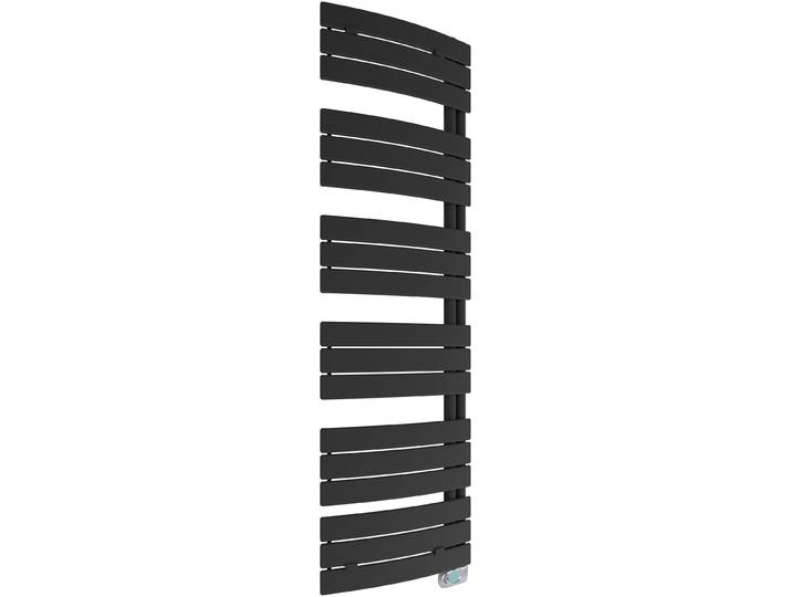 Elektrischer Badheizkörper SANOTECHNIK E-Salzburg , schwarz (matt schwarz), B:55cm H:168cm, Stahl, Heizkörper, Elektrischer Badheizkörper, 750 W