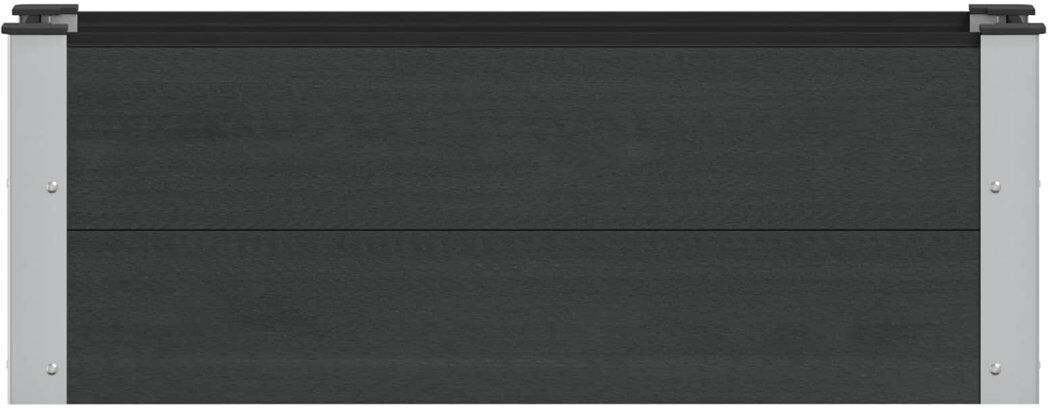 Dakota Fields Planter Black 36cm H x 100cm W x 30cm D