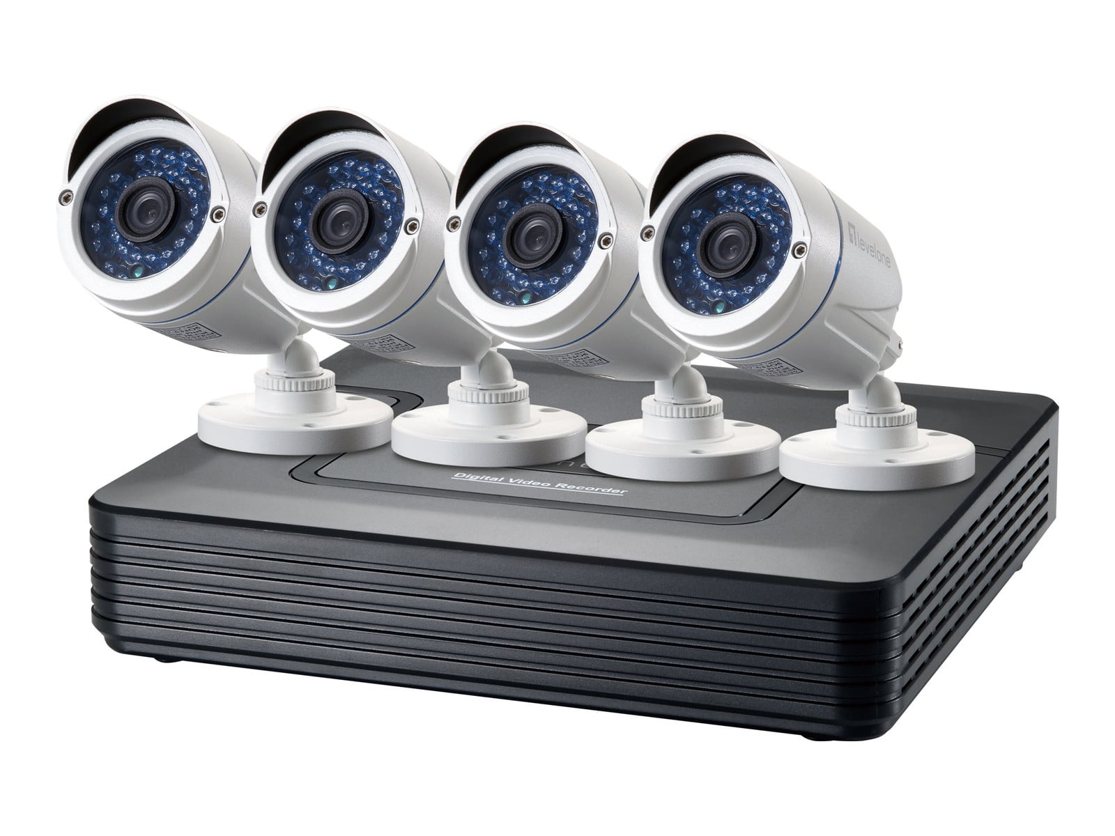 Level One DSK-8001 CCTV 8-kanaals beveiligingssysteem met H.264 en 4 camera's inclusief IR
