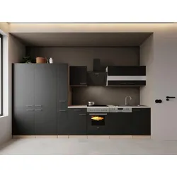 Küchenblock Merle m. Geräten Schwarz