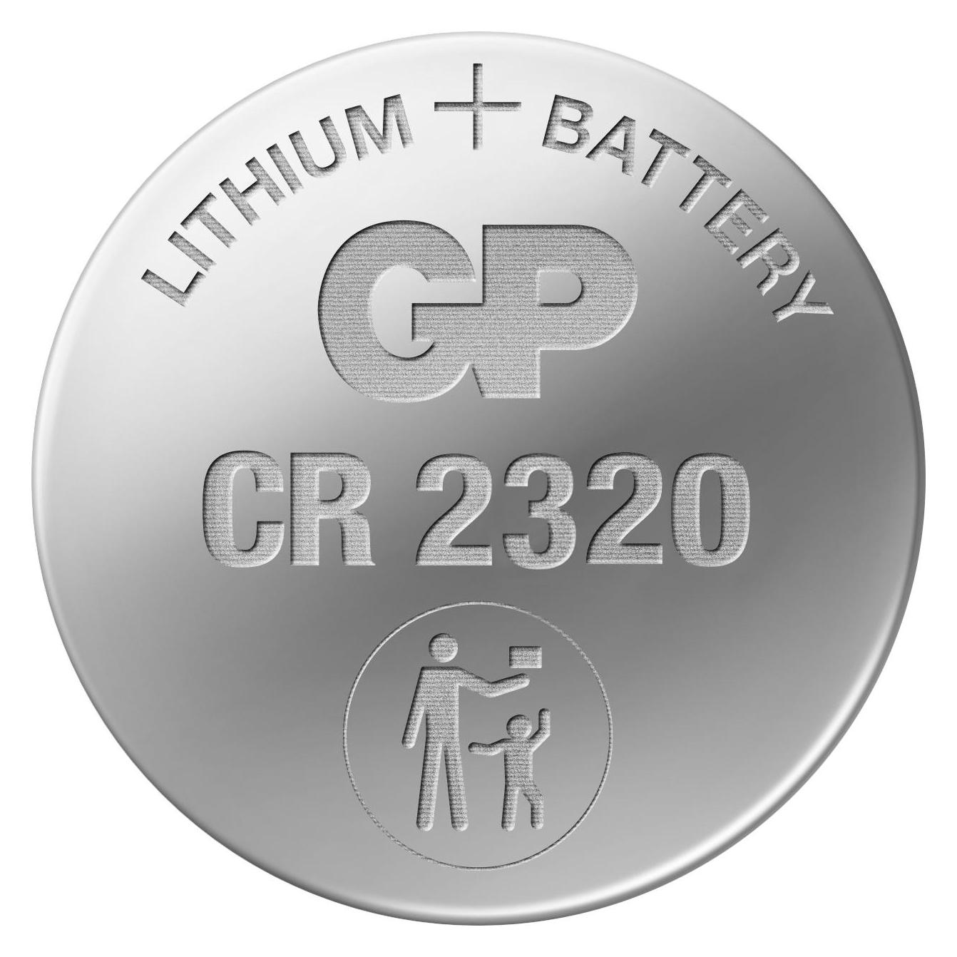 GP Batteries GP Lithium Knopfzelle CR2320 (1 Stk., CR2320, 130 mAh) (0602320C1)
