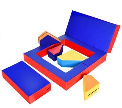 Costway 8 Pieces 4-in-1 Crawl Climb Foam Shapes Toddler Kids Playset