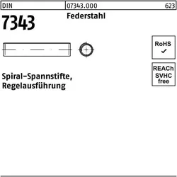 Nieten, Spiralspannstift DIN 7343/ISO 8750 5 x 30 Federstahl Regelausf. DIN 7343