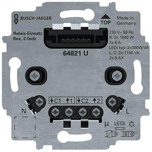 Busch-Jaeger Relais-Einsatz 64821 U flex, 2-fach