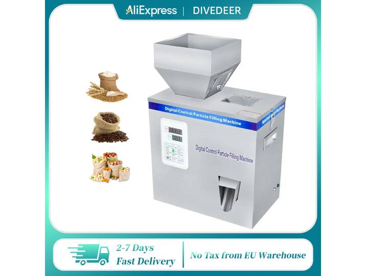 DIVEDEER Machine de remplissage et de portion intelligente en acier inoxydable Machine commerciale de pesage et d'emballage de poudre et de granulés