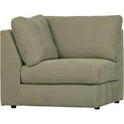Modulsofa Family Eck-Element, weicher Webstoff, modern, grün, flexibel kombinierbar