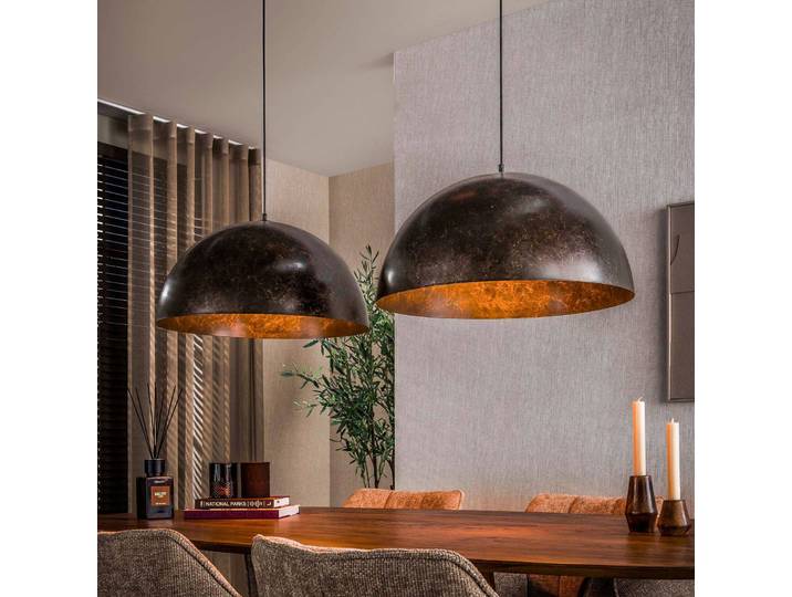 ZIJLSTRA Hängelampe Dome, dimmbar, braun / rost, für Wohn- / Esszimmer, Metall, Skandinavisch, Pendelleuchte