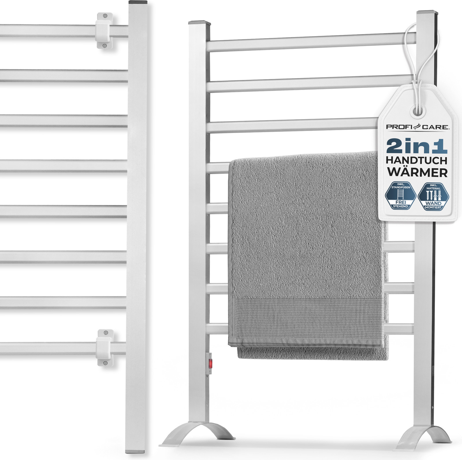 PROFI CARE Elektrische handdoekwarmer PC-EHW 3115, zilver