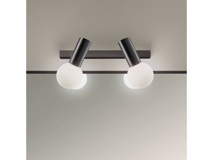 LEDS-C4 Wandleuchte Mist, dimmbar, schwarz, für Badezimmer, Metall, Modern