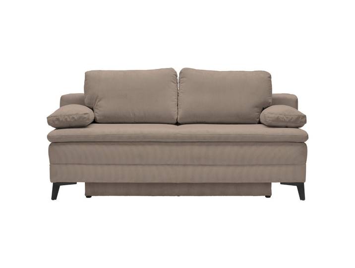 Novel Boxspringsofa, Taupe, Metall, 2-Sitzer, Füllung: Schaumstoffflocken, 200x100x108 cm, Stoffauswahl, Rücken echt, Wohnzimmer, Sofas & Couches, Schlafsofas, Schlafsofas mit Bettkasten