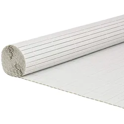 vidaXL Gartenzaun Doppelseitig Weiß 1,8x5 m PVC