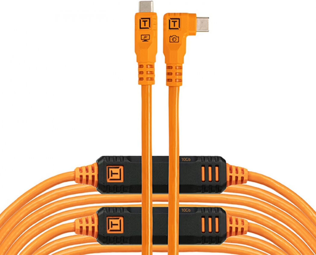 Tether Tools TetherPro Optima 10G USB-C Right Angle 9,4m orange