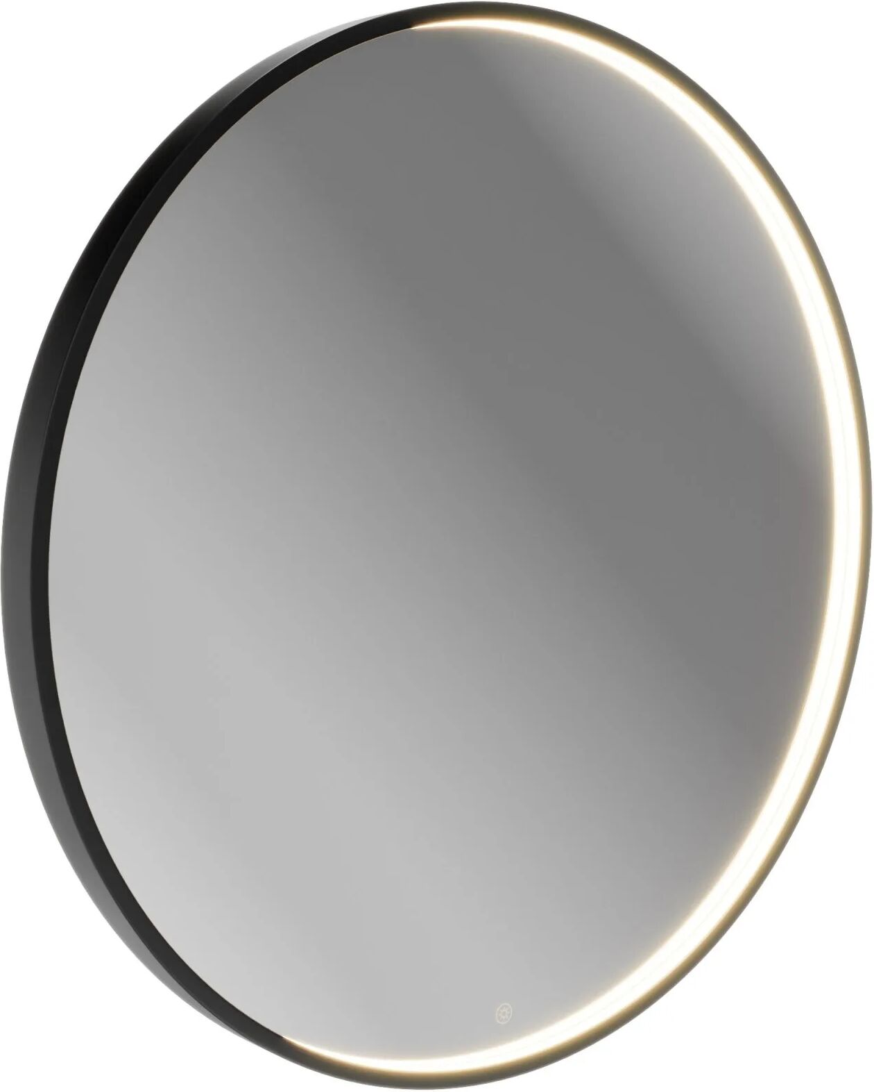 BADEDU VAAL LED Spiegel Ø 70 cm, rund, Schwarz, Sensor