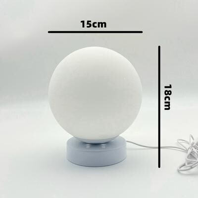 Friendly Fresh Finds Bauhaus Baby Nursing Table Lamp Modern Bedside Lamp For Nursery Bedroom Decor white matte Finish