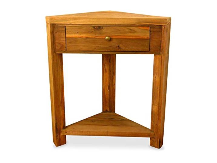 livasia Asiatischer Eckschrank aus Massivholz – 35x60x70cm – Handgefertigter Schrank aus Java, recyceltes Teakholz, Robust & Nachhaltig