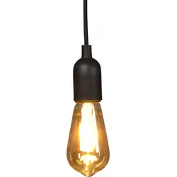 VEL LAMPH01B - Lampenfassung Pendel, E27, Silikon, schwarz
