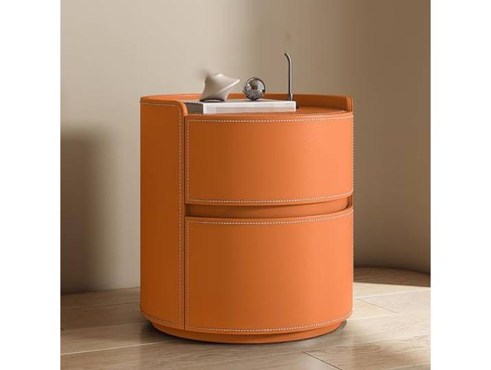 LSAfhDYG Nachttisch, Nachttische, Kommoden-Organizer mit Ablagefach(Dark Orange,45x45x50cm)