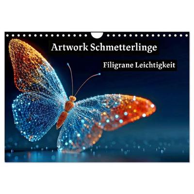 Artwork Schmetterlinge - Filigrane Leichtigkeit (Wandkalender 2026 DIN A4 quer), CALVENDO Monatskalender