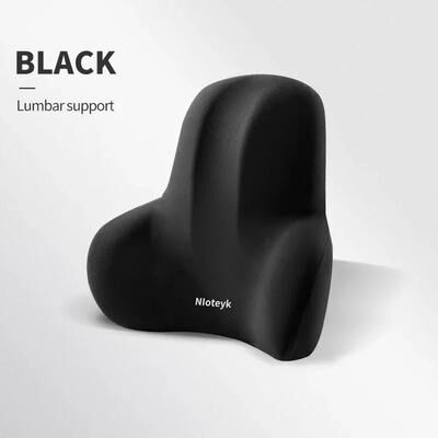 Uplifted Finds Professional Car Memory Foam Pillow & Lumbar Support Set black Waist