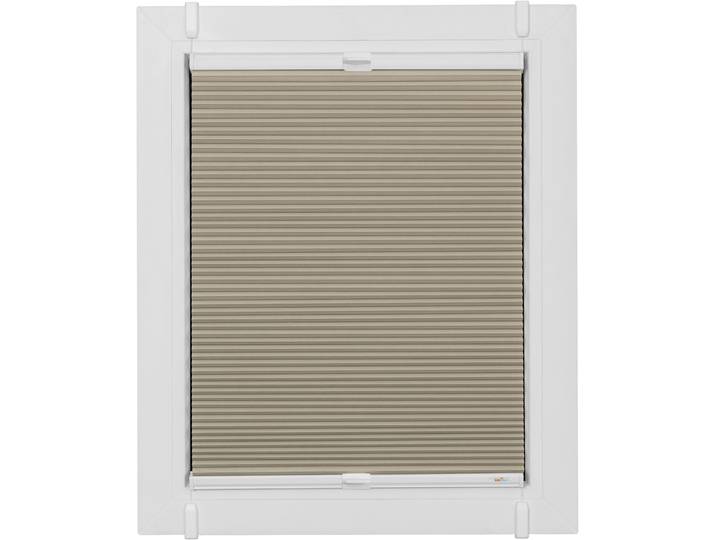 Wabenplissee SUNLINES One Size Style Honeycomb VD , beige (sand, weiß, weiß), B:45cm H:100cm, Obermaterial: 85% Polyester, 15% sonstige Fasern, Plissees, Wabenplissee, Zubehörfarbe weiss, zum Klemmen