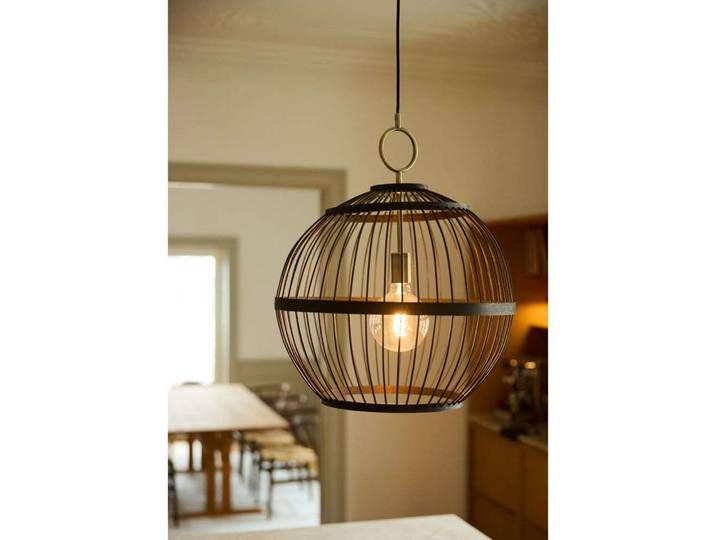 Stockholm Nordic Hängelampe, Ø 40 cm, schwarz - Halo Design - Esszimmer - Holz