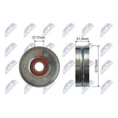 NTY Spannrolle, Keilrippenriemen RNK-VW-010 für VAG VW
