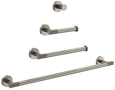 EVERSTEIN 4-Piece Stainless Steel Bathroom Hardware Set, Wall Mounted Bath Towel Bar Set Towel Racks Bathroom Accessories