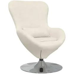 vidaXL Eiersessel Creme 63 x 73 x 90 cm Samt