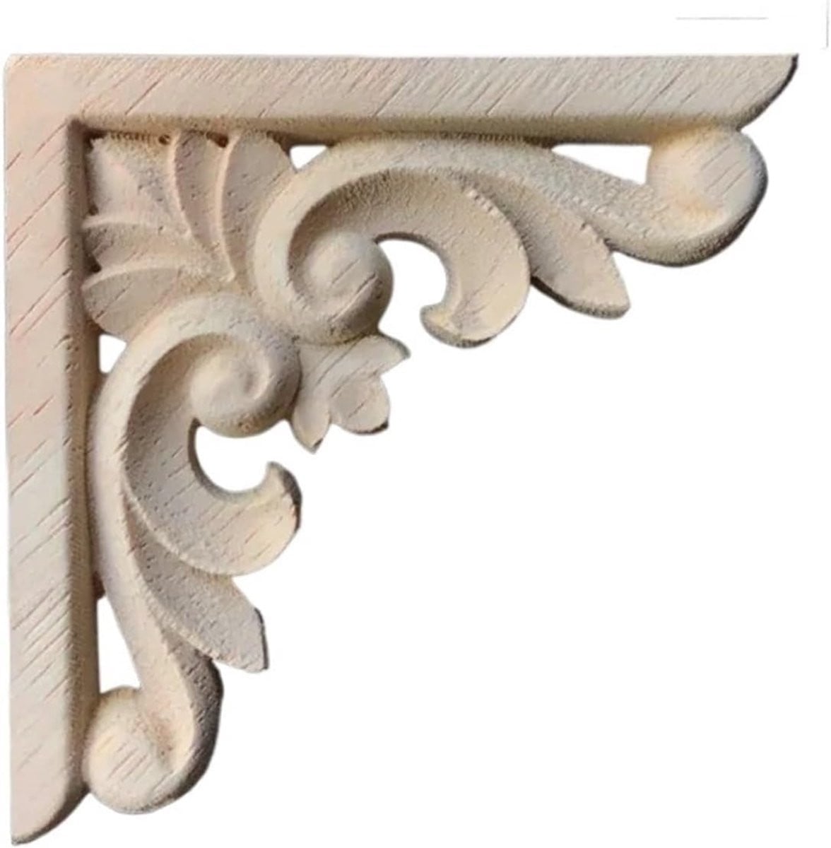 Klassieke houten ornamenten decoratieve houtsnijwerk applicatie voor meubels - Houtkleur - 10 cm
