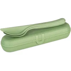 Koziol Besteck Etui + Besteckset KLIKK READY 2er-Set Nature Leaf Green