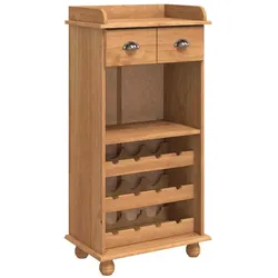 vidaXL Weinschrank ASKIM Honigwachs 57 x 37 x 114 cm