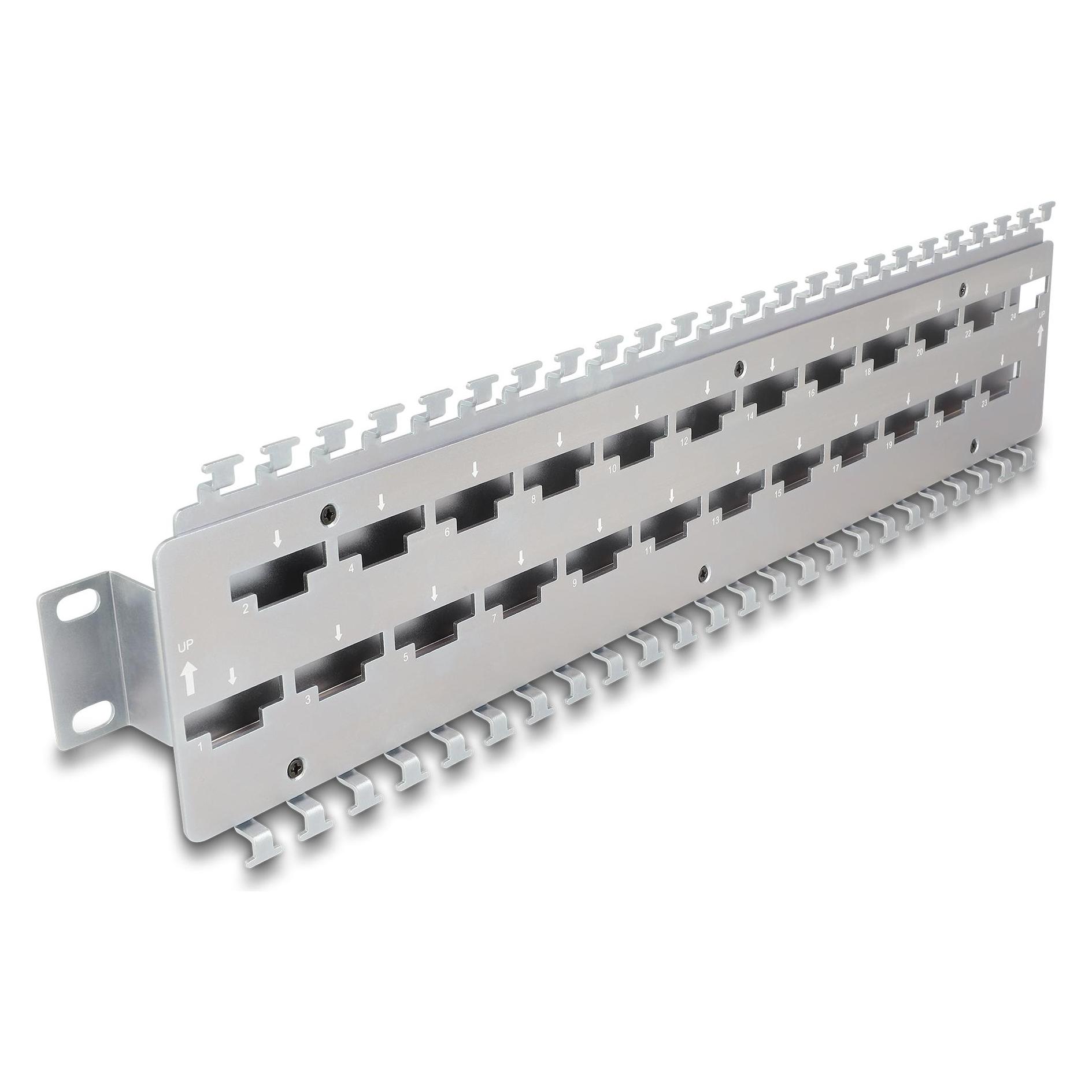 Delock 19" Kabelabfangschiene für Netzwerkkabelverbinder mit (67070)