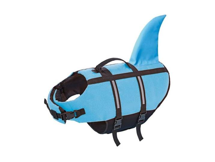 Hundeweste NOBBY Sharki M, 35 cm , blau, M (35cm), Rückenlängecm: 35cm, Tierbekleidung, Hundeweste, Mit reflektierendem Streifen