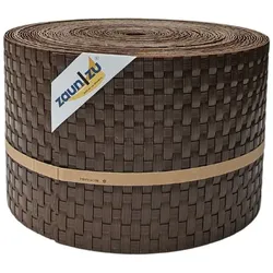 zaun zu® Sichtschutzstreifen Rattan PE für Doppelstabmatten Braun 26m