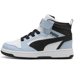 PUMA Rebound V6 Mid AC+ Sneaker Kinder 42 - PUMA white/snow mountain blue/PUMA black 35