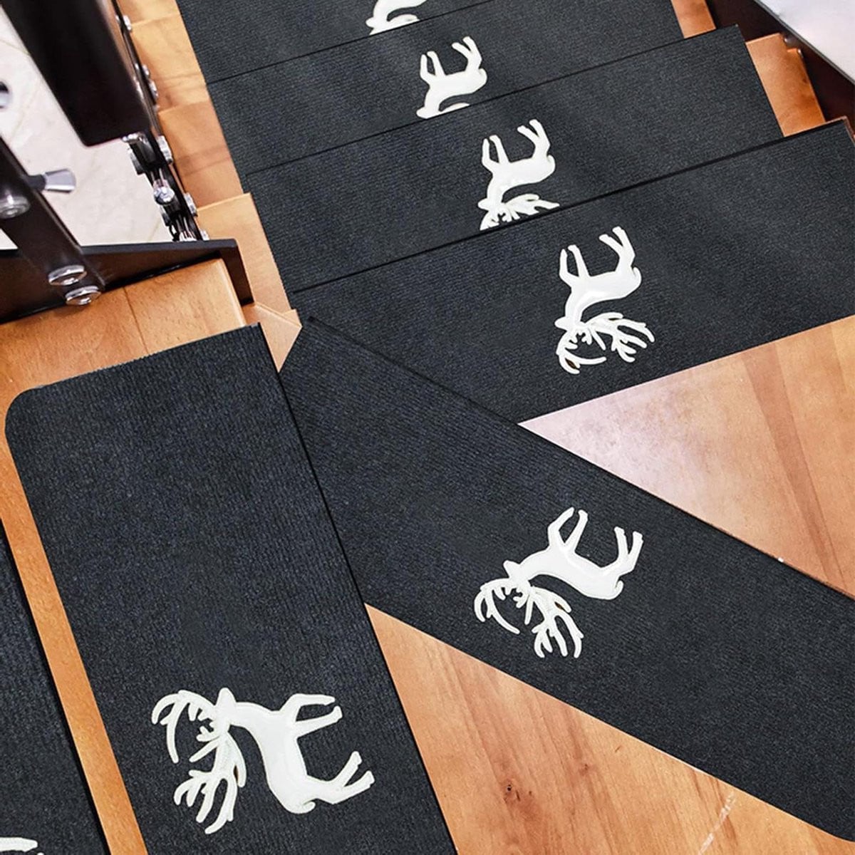 Zelfklevende Tapijttegels Grijs - 9 stuks - Antislip Vloerbedekking voor Trappen