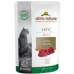 Almo Nature HFC Jelly 55g Beutel Katzennassfutter 24 x 55 Gramm Thunfisch