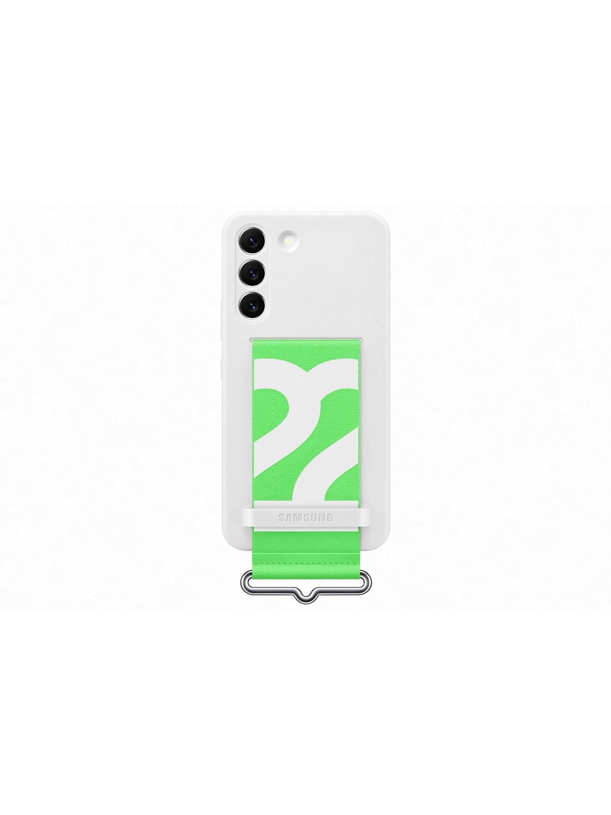 Samsung Galaxy S22 Silicone Cover with Strap - White