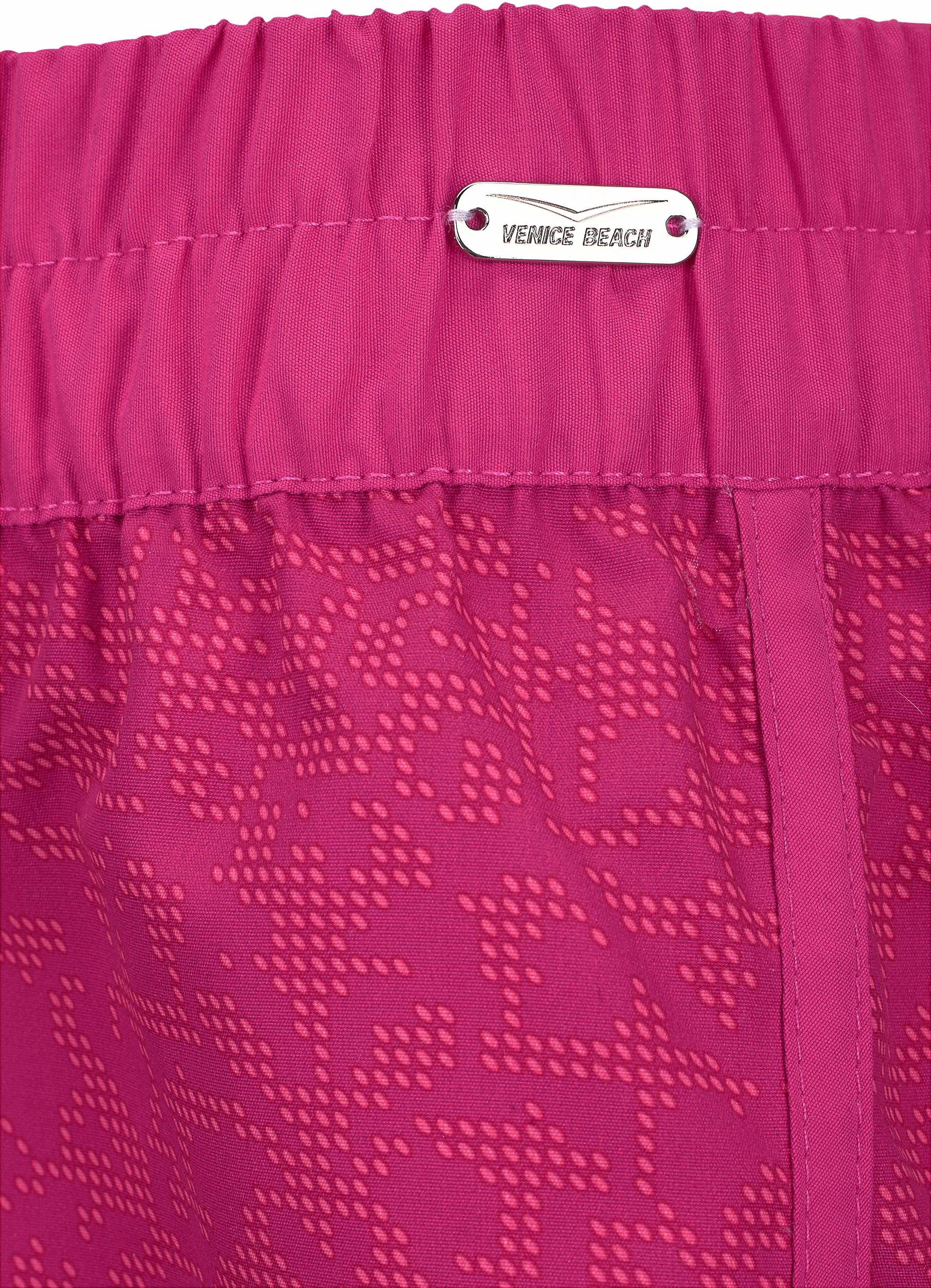 Badeshorts VENICE BEACH, Damen, Gr. 36, N-Gr, bunt (beere, rose), Microfaser, Polyester, gemustert, Badehosen Badeshorts, mit dezentem Druck