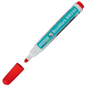 Stanger Whiteboardmarker BM240, rot, Rundspitze, Strichbreite 1-3mm, abwischbar