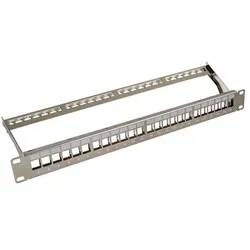 EFB 37576.1 Verteilerfeld 19” 1HE, 24-Port, metallfarben 375761