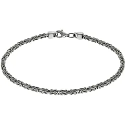 Zeeme Basic Armband Silber 925 poliert Königskette 2,2mm breit
