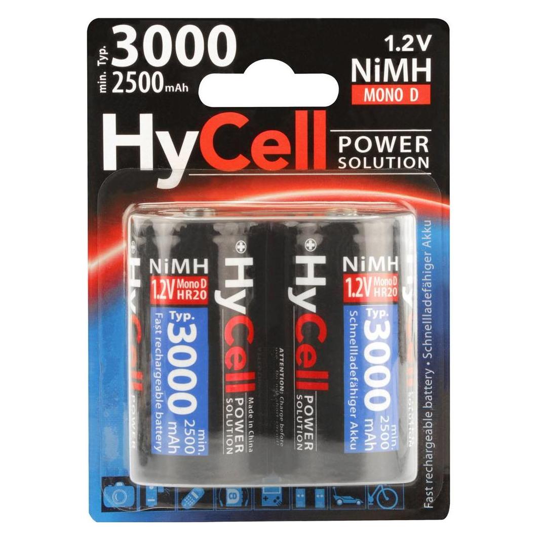 HyCell Mono (D)-Akku NiMH HR20 3000 m (2 Stk., D, 3000 mAh) (5035312)